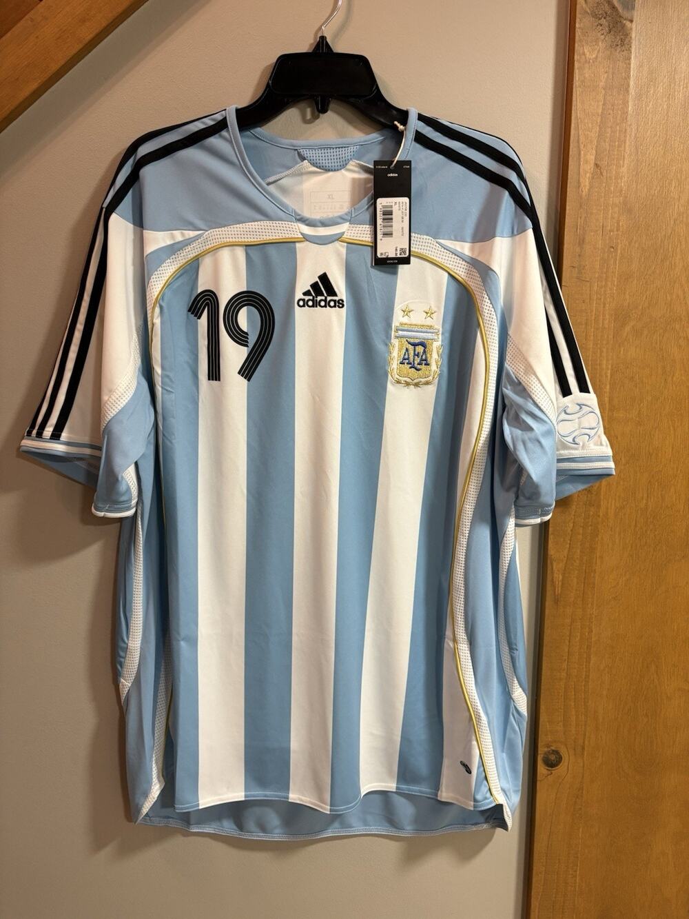 Adidas Argentina Messi#19 2006 Soccer Jersey Men's XL NWT JN3708